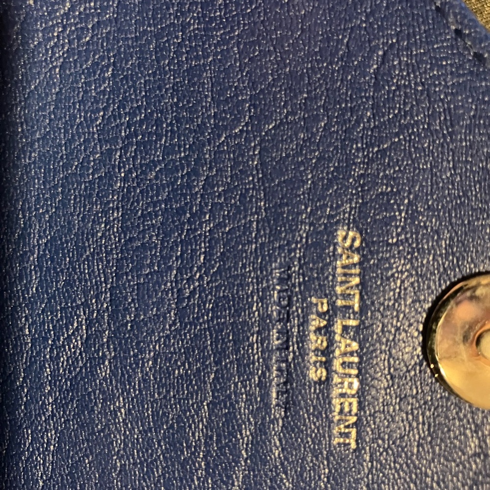 Saint Laurent Royal Blue WALLET ON A CHAIN - Picture 6 of 16